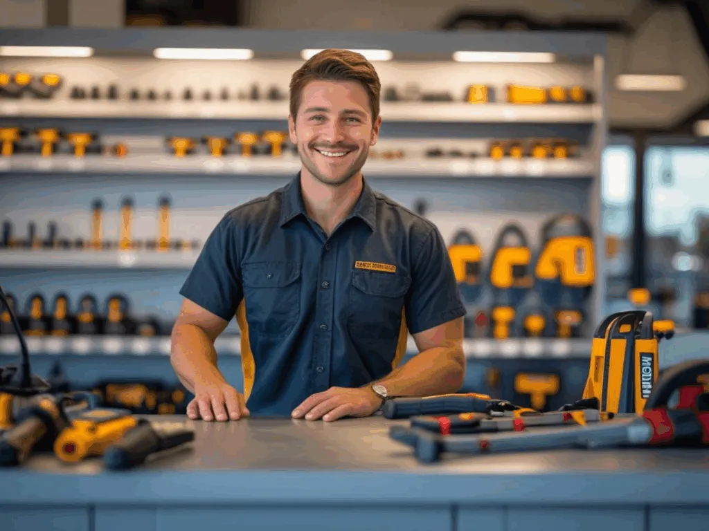 Empfang und persönliche Beratung bei JE Rent & Service in der Gewerbestraße 1 in Dornum