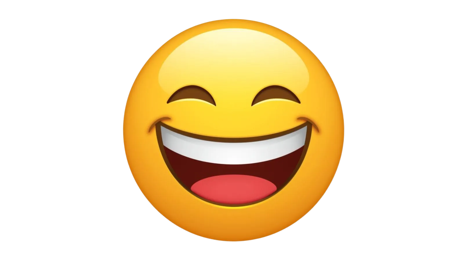 Lachendes Emoji als humorvolles Gestaltungselement